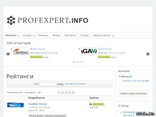 Рейтинг хостинга
